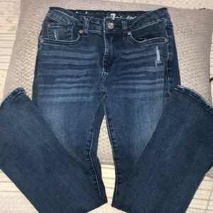 7 For All Mankind Bottoms - Girls Awesome dark blue faded jeans 7 For All Mankind Bottoms - Girls Awesome dark blue faded jeans